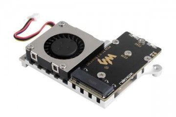 HATs WAVESHARE PCIe To M.2 Adapter Board (E) For Raspberry Pi 5, With Cooling Fan, Compatible With 2242 / 2230 Size NVMe Protocol M.2 SSD, Waveshare 28013